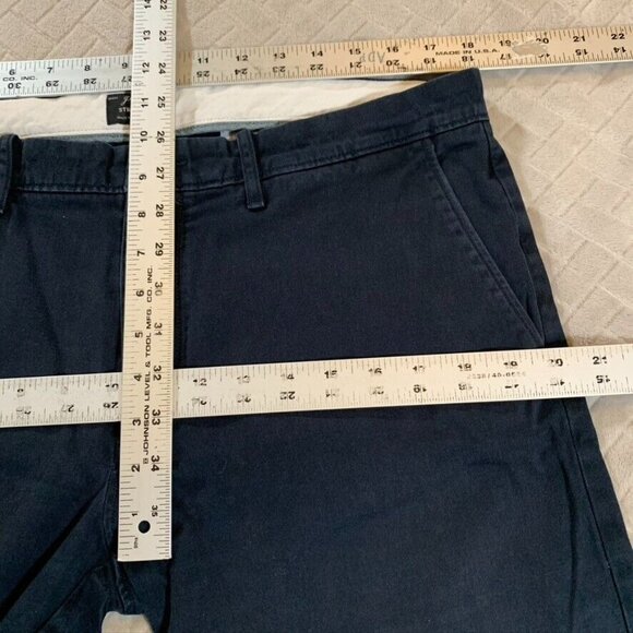 J Crew Mens 35x32 Chino Pants Navy Blue Straight Leg Stretch Mid Rise - Picture 7 of 13